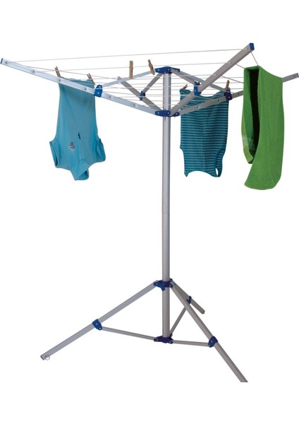 Eurotrail 4 Kollu Katlanabilir Kamp Kurutmalığı | Alüminyum Tripod Ayaklı