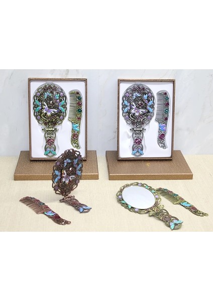 Bfs Kelebek Katlanabilir Ayna ve Tarak Seti Büyük Boy ALK4981