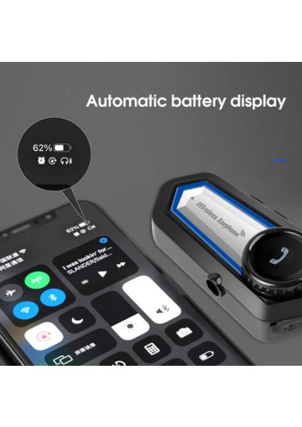 BT31 Kask Kulaklık Bluetooth 5.0 Motosiklet Interkom Su Geçirmez Kablosuz Kulaklık