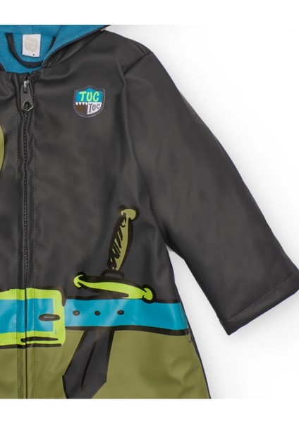 Şövalye Desenli Kapüşonlu Erkek Çocuk Su Geçirmez Yağmurluk fırsatları