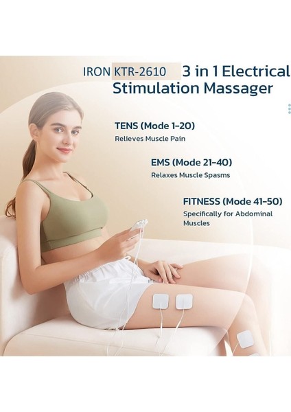 Taşınabilir Şarjlı Fizik Tedavi Cihazı, Tens Ems Masaj ve Koruma Kabı ile fiyatları