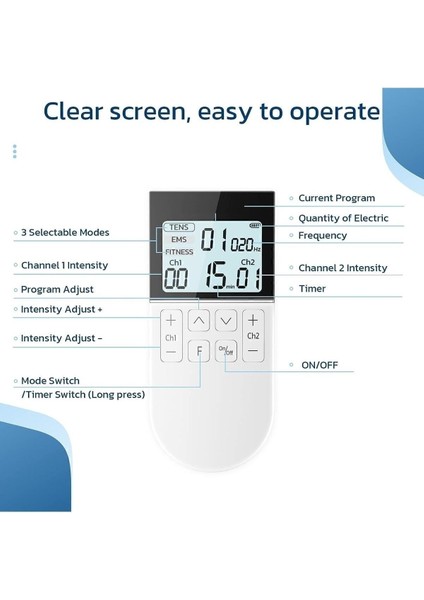 Taşınabilir Şarjlı Fizik Tedavi Cihazı, Tens Ems Masaj ve Koruma Kabı ile fırsatları