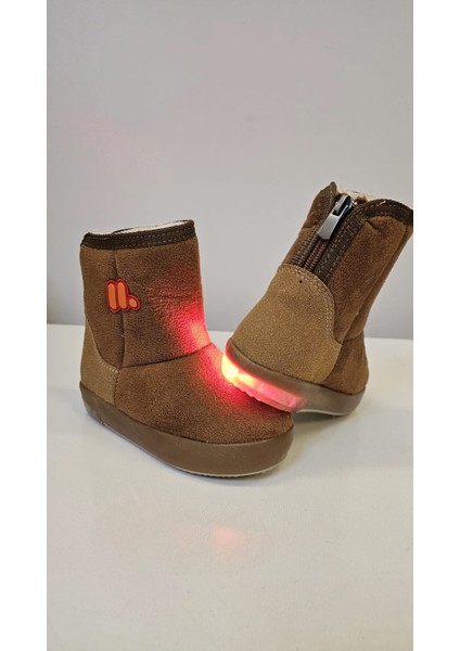 Unisex Ortapedik Taban Içi Yünlü Işıklı Çocuk Bot