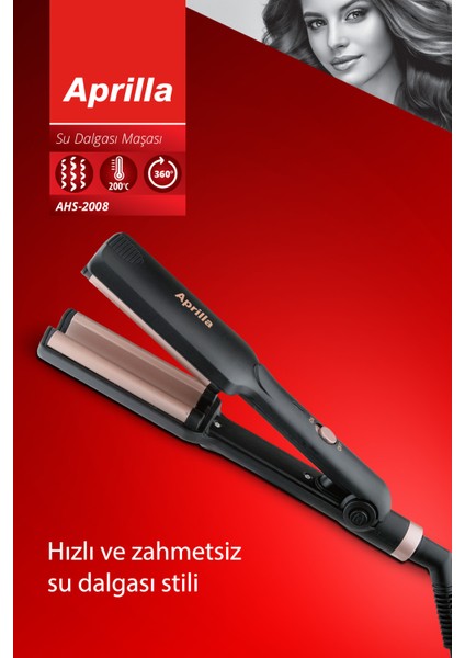 Hızlı ve Parlak Su Dalgası Maşası, Şık ve Kullanışlı Tasarım, AHS-2008