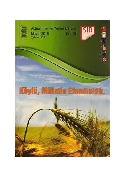 Sır - Aktüel Fikir ve Yorum Dergisi - Mayıs 2018 : Sayı:23