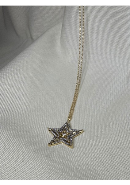 Zirkon Taşlı Şerif Yıldız Kolye