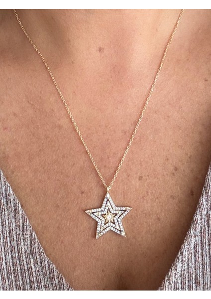 Zirkon Taşlı Şerif Yıldız Kolye fiyatları