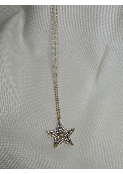 Zirkon Taşlı Şerif Yıldız Kolye modelleri