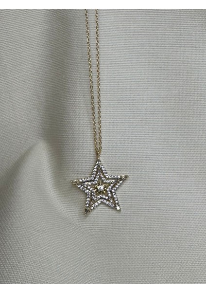 Zirkon Taşlı Şerif Yıldız Kolye fırsatları