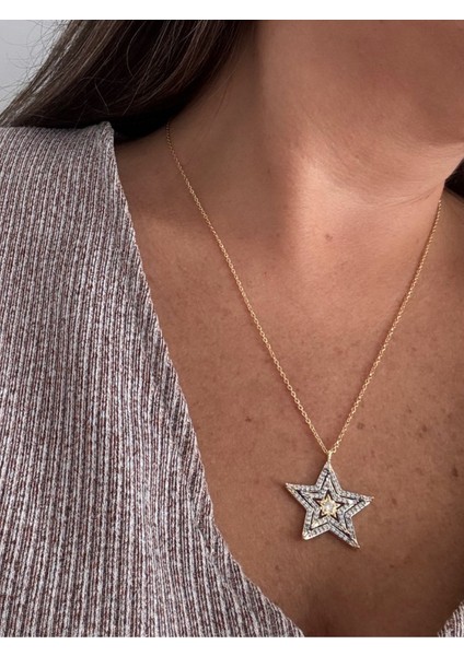 Zirkon Taşlı Şerif Yıldız Kolye indirimleri