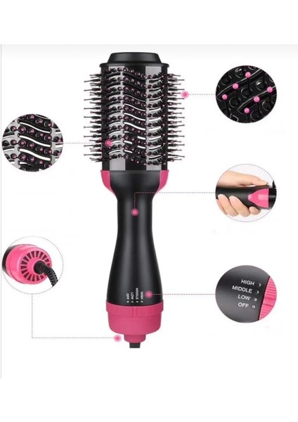 Güçlü 1600 W Çok Fonksiyonlu Saç Şekillendirici ve Kurutma Makinesi Siyah modelleri