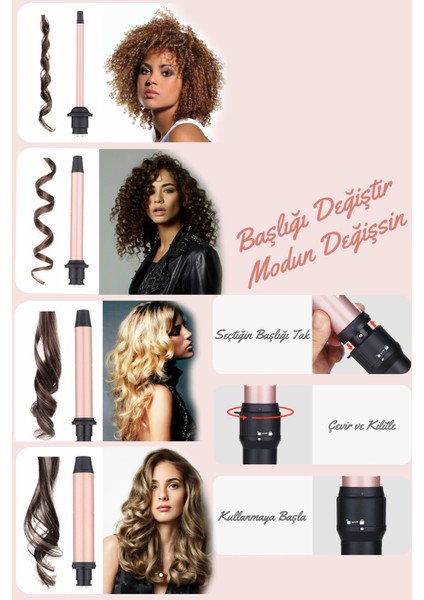 6 Parça Saç Maşası Seti (10MM-32MM) + Hediye Wag Maşa, Siyah fırsatları