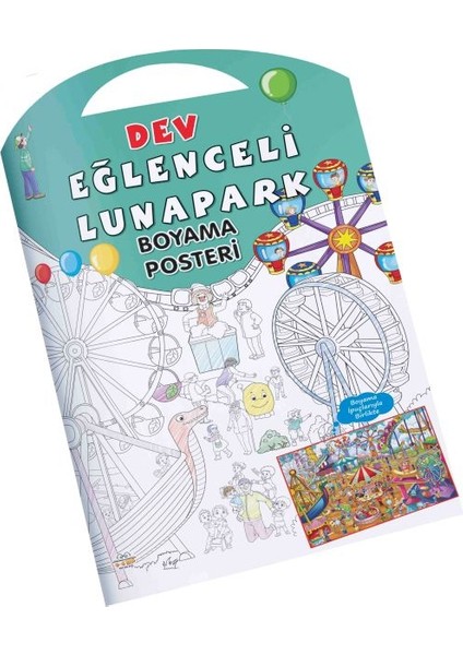 Eğlenceli Lunapark Dev Boyama Posteri