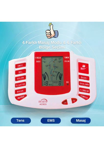 Kompakt Masaj ve Fizik Tedavi Cihazı, Rahatlatıcı Elektronik Tedavi Aleti modelleri