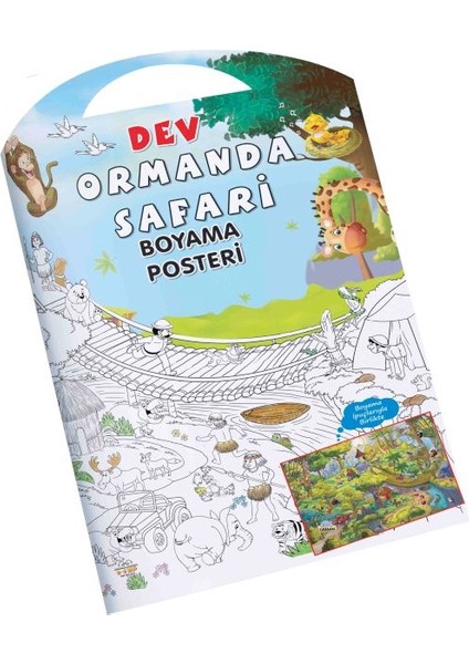 Ormanda Safari Dev Boyama Posteri