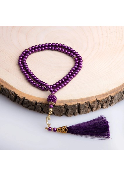 Vavlı Inci Tesbih Mor (99LU - 6mm)