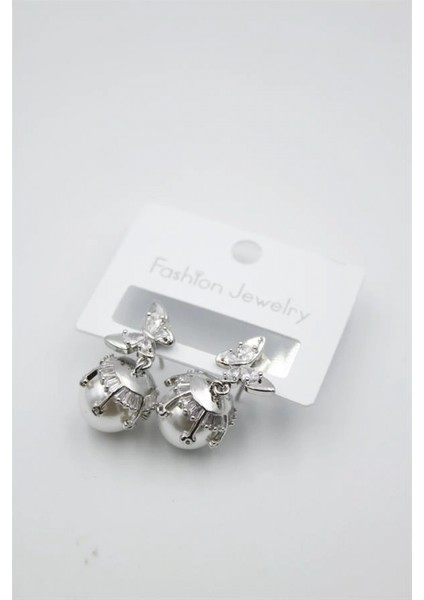 Inci Kelebek Küpe - Gümüş