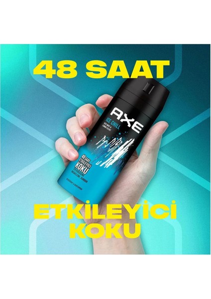 3 Adet Axe Ice Chill Erkek Deodorant Sprey 150 ml fırsatları
