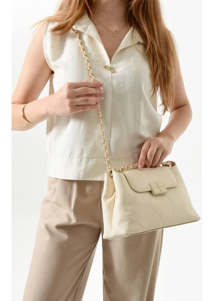 ,zincir Detaylı , Bayan Omuz ve Çapraz Çantası