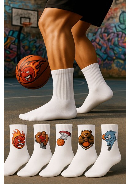 6'li Spor Basketbol Kolej Tenis Çorap
