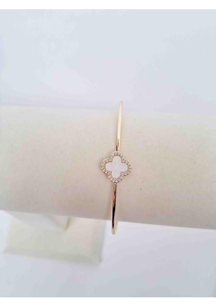 Beyaz Yonca Bileklik