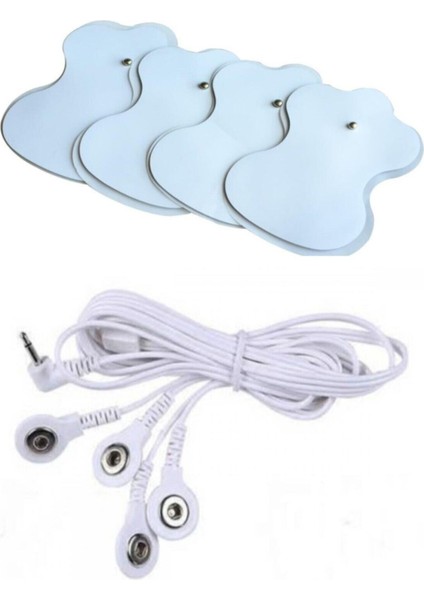 4 Adet Çıtçıtlı Tens Pedi ve 4 Uçlu Çıtçıtlı Tens Kablosu Seti fiyatları