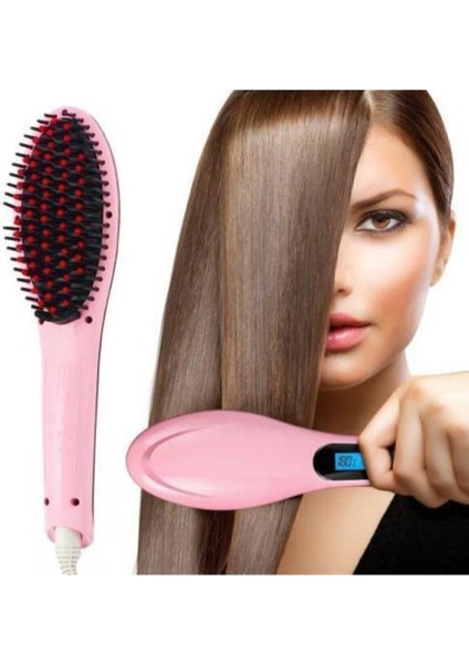 Hızlı Taraklı Saç Düzleştirici, Pembe, Kolay ve Pratik Kullanım fiyatları