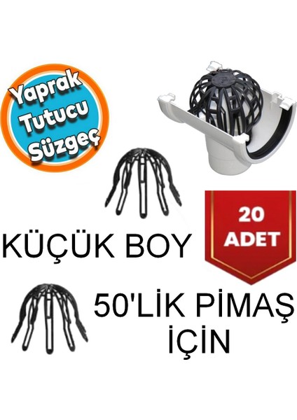 Yaprak Tutucu Ahtapot Oluk Gideri Pislik Tutucu Ahtapot Yaprak Tutucu Ø50'lik 20 Adet Küçük Boy