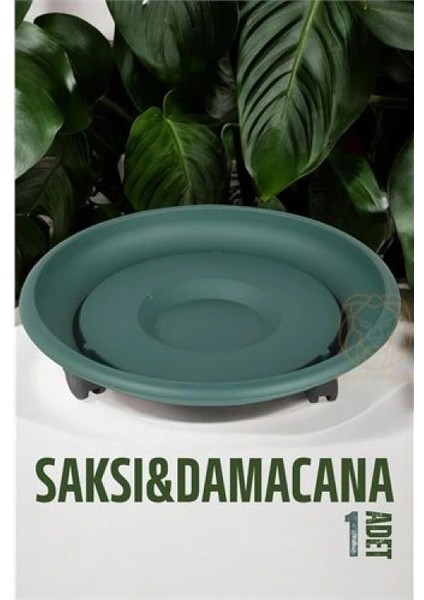 Engithalat Tekerlekli Saksı Altığı 37 cm Yeşil