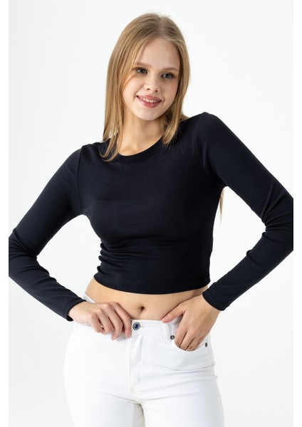 Kadın Bisiklet Yaka Pamuklu Basic Body Siyah - MW0000832 fiyatları