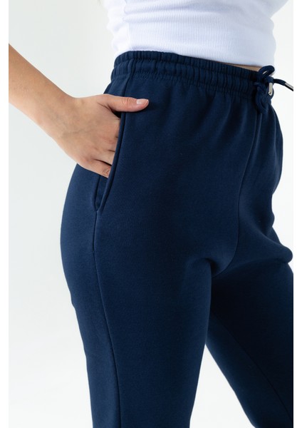 Kadın Beli Ayarlanabilir Paçası Lastikli 3ip Eşofman Alt Lacivert - MW0000186 indirimleri