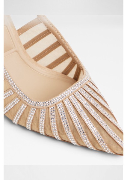 Eluse Ayakkabı Orta Boy Topuklu - Naturel indirimleri