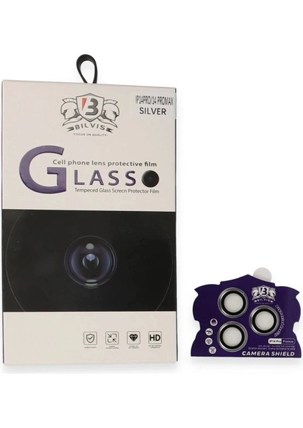Bfs iPhone 14 Pro Max Bilvis Titan Kamera Lens - Gümüş