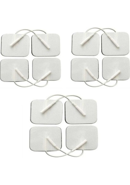 Yapışkanlı Elektrod Pedi, 5x5 Cm, 3'lü Paket, Tens Cihazı Uyumlu
