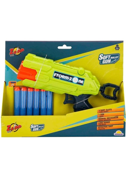 Nessiworld 2712 Zapp 6 Mermili Sünger Dart Atan Silah -Sunman
