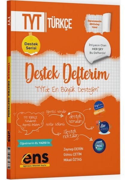 Tyt Türkçe Destek Defterim Ens Yayıncılık