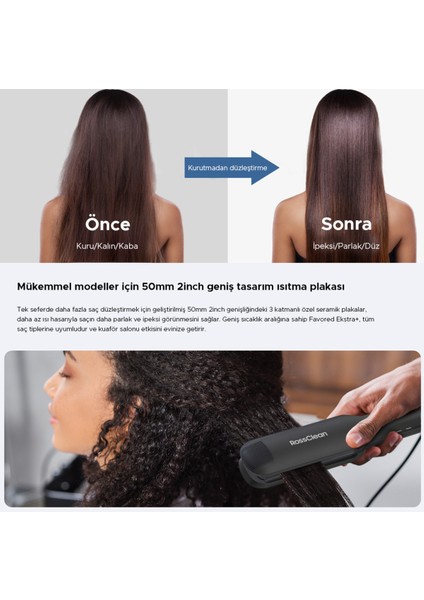 Saç Düzleştirici, Negatif Iyon, Kızılötesi Işın, LED Ekran, Siyah modelleri