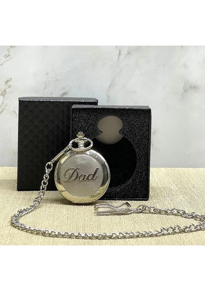 Bfs Özel Kutulu Dad (Baba) Gümüş Köstekli Saat ALK4673