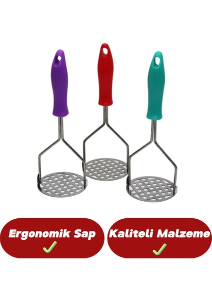 Patates Ezici – Ergonomik Saplı, Dayanıklı ve Kolay Temizlenebilir Mutfak Yardımcısı fiyatları
