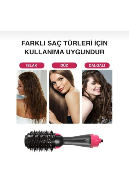 Iyonik Seramik Elektrikli Saç Kurutma ve Düzleştirici Tarak Fırça, Pembe Renkli Yeni Model fırsatları