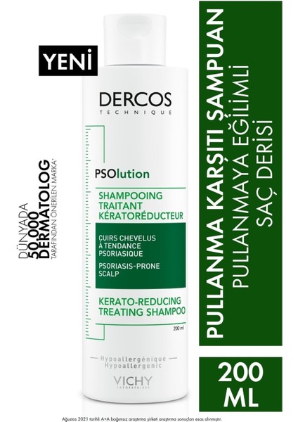 Vichy Dercos Psolution Şampuan Pullanmaya Karşı Soyucu Etki 200 ml