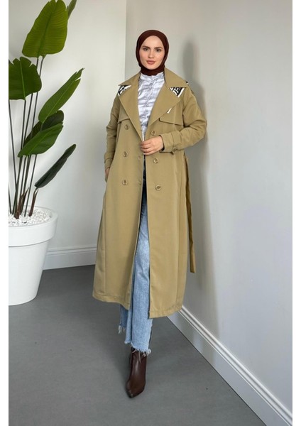 Mivora Astarlı Gabardin Trençkot Haki modelleri