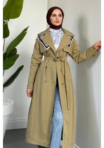 Mivora Astarlı Gabardin Trençkot Haki fırsatları