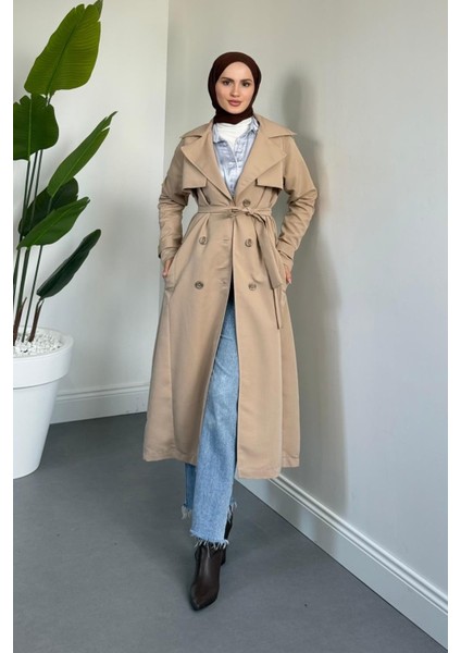 Mivora Astarlı Gabardin Trençkot Vizon fiyatları