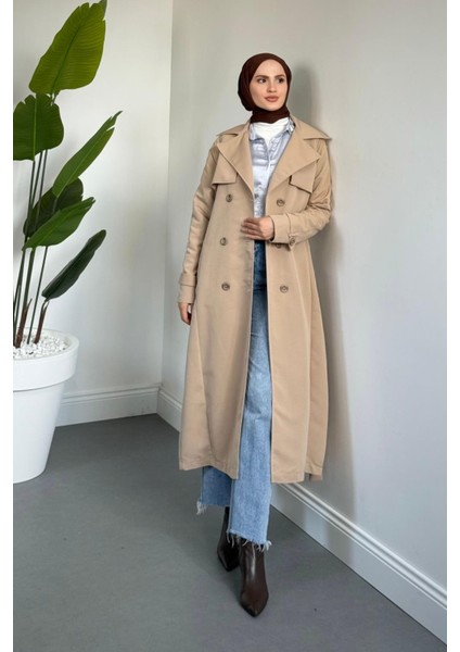 Mivora Astarlı Gabardin Trençkot Vizon modelleri