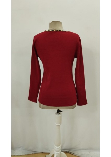 Kadın Uzun Kollu V Yakalı Kaşkorse Bluz