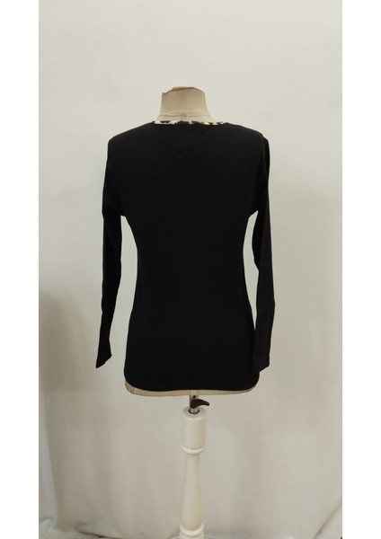 Kadın Uzun Kollu V Yakalı Kaşkorse Bluz