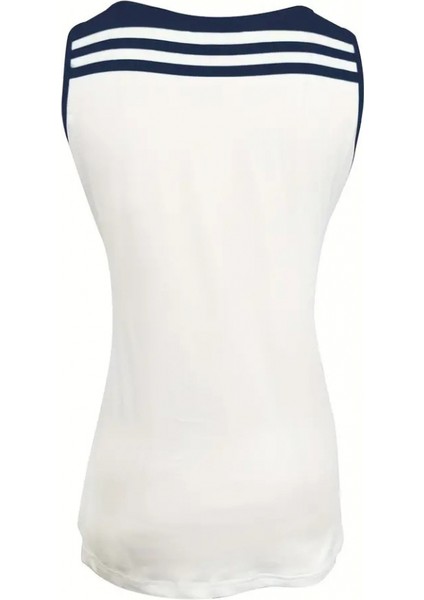 Kadın Kalp Yaka Çıpa Baskılı Süprem Bluz