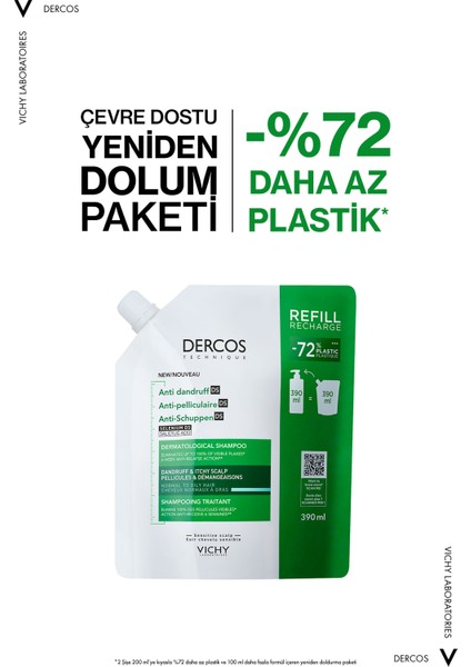 Asfstore Vichy Dercos Anti Dandruff Normal ve Yağlı Saçlar Için Kepek Karşıtı Şampuan Refill 390 ml fiyatları