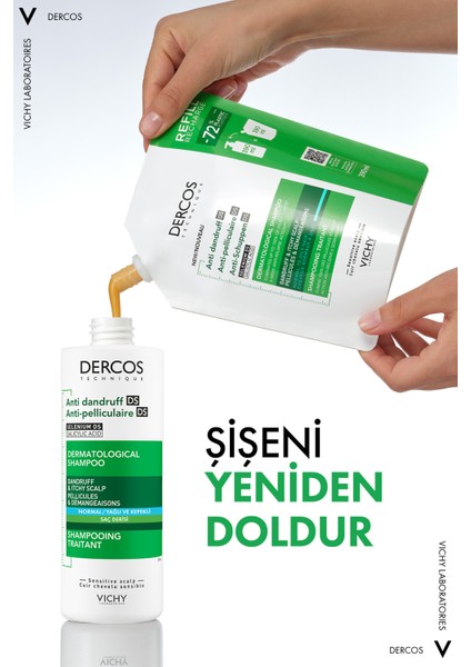 Asfstore Vichy Dercos Anti Dandruff Normal ve Yağlı Saçlar Için Kepek Karşıtı Şampuan Refill 390 ml
